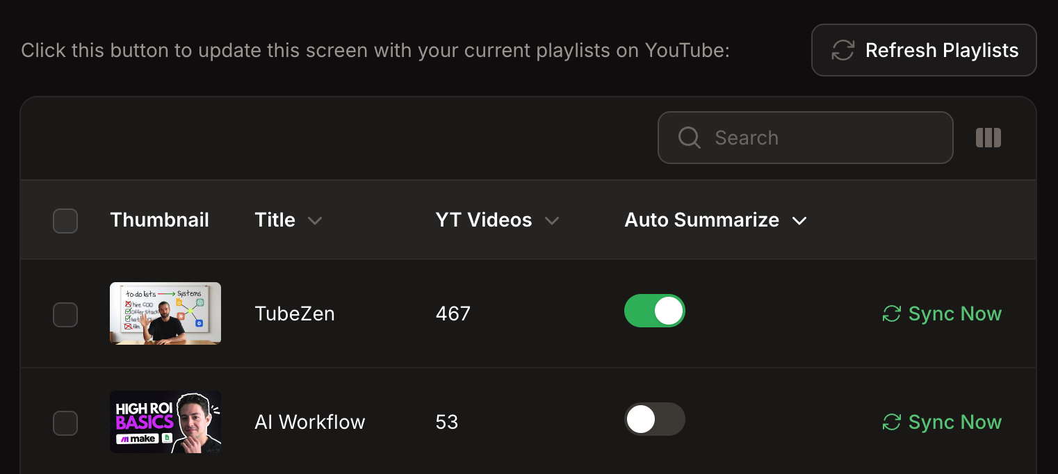 Sync a single playlist now